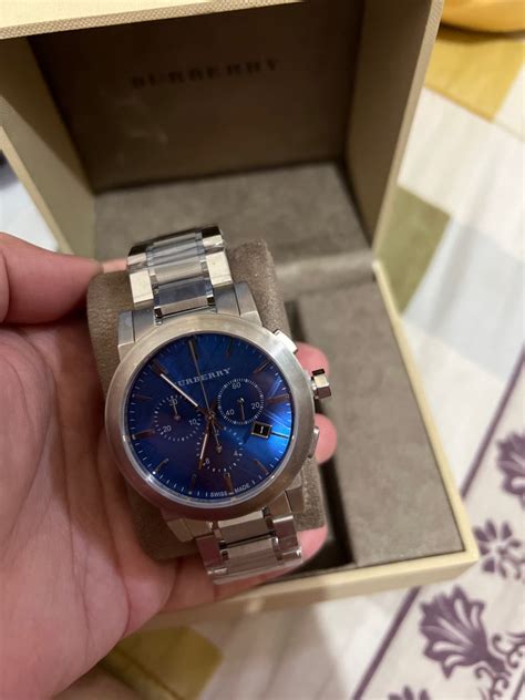 burberry men's watch chronograph the city blue|Burberry Men's Watch Chronograph The City 42mm Blue BU9363.